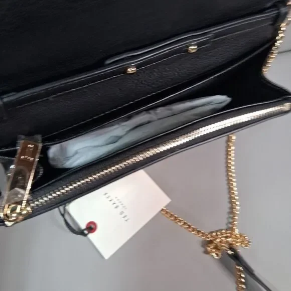 Ted Baker Cyra Floral Black Crossbody Clutch Bag Lock & Key Assessories New $175 - Picture 7 of 10